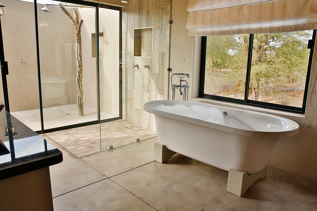 Bath with a bushveld view