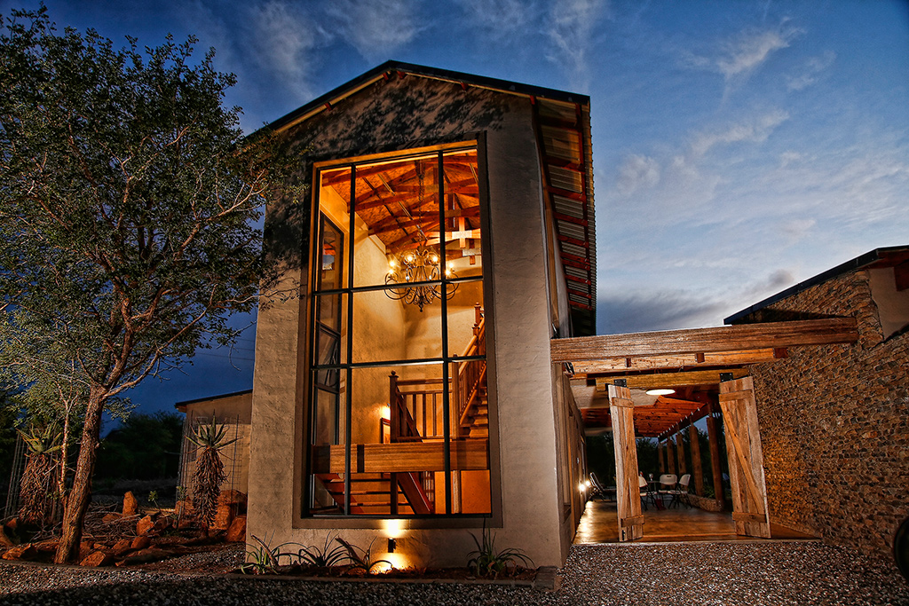 The lodge on arrival