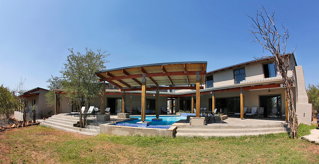 The lodge from the lawn