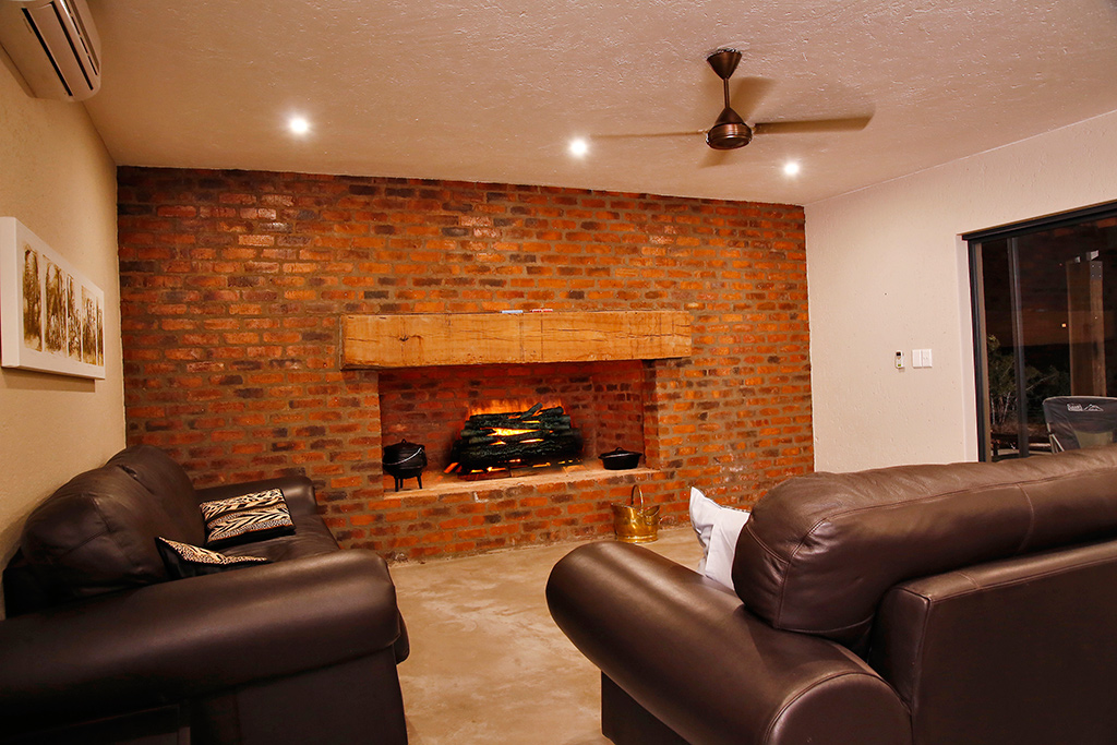 Living room with the fireplace
