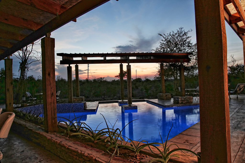 Pool at bushveld sunset